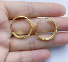 GLD | 18K Golden Chunky Hoop Earrings