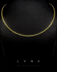 VIP #LVNAGifts GLD |金色欧米茄软网链日常佩戴项链 18kt 黄金 16 英寸