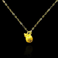 GLD | 24kt Gold Lucky Charm Pendant Necklace in 16-18”