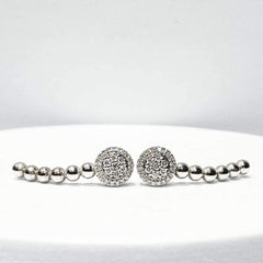Round Crawler Diamond Earrings 14kt