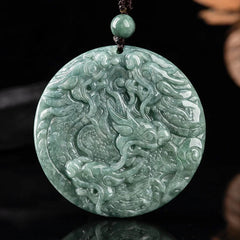 THE VAULT | Genuine Natural Long Pai Hand Carved Jadeite Necklace