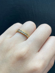 PREORDER | Golden Half Eternity Diamond Ring 14kt