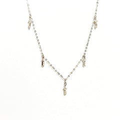 #LoveLVNA | Golden Round Baguette Diamond Necklace 18kt