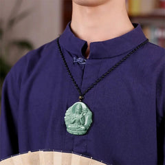 THE VAULT | Genuine Natural Hand Carved Jadeite Buddha Necklace