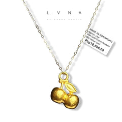 GLD | 24K Gold Lucky Charm Pendant Necklace in 16-18”