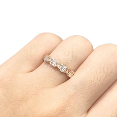 #ThePromise | Rose Oval Half Eternity Diamond Ring 14kt