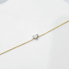 Golden Heart Center Diamond Bracelet 18kt