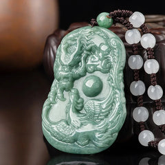 #TheVault | Genuine Natural Long Pai Hand Carved Jadeite Necklace
