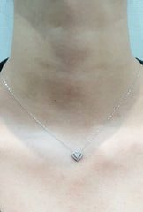 10.10 | Heart Halo Diamond Necklace 16-18 18Kt Chain
