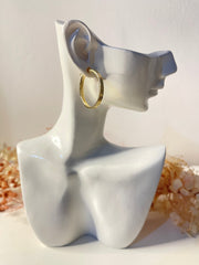 GLD | 18K Golden Designer Inspired Large Hoop Earrings