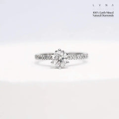 1.06cts E SI3 Round Brilliant Diamond Engagement Ring 18kt