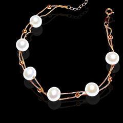 GLD | 18K Rose Double Layer Pearl Bracelet