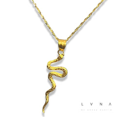 GLD | 18K Golden Serpent Necklace Twisted Chain 18”
