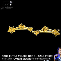 GLD | 18K Golden Triple Star Lightweight Earrings