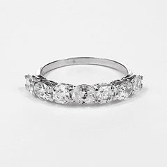 #EternityByLVNA | 1.75cts Oval Asscher Alternating Half Eternity Diamond Ring 14kt