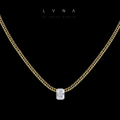 #LVNA2024 | LVNA Signatures Unisex 0.25ct Bezel Diamond Center Bar Necklace 18kt