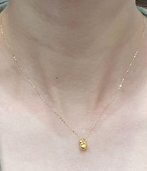 GLD | 24kt Gold Lucky Charm Pendant Necklace in 16-18”