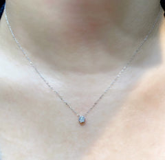 PRICEDROP! | Classic Round Floral Diamond Necklace 16-18" 18kt Chain