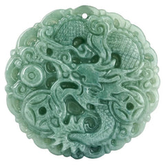 THE VAULT | Genuine Natural Jadeite Hand Carved Circular Necklace
