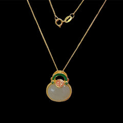 GLD | 18K Golden Bag Necklace Foxtail Chain 18”
