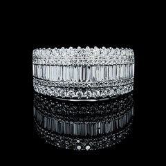 PREORDER | Unisex Millionaire’s Baguette Diamond Ring 14kt