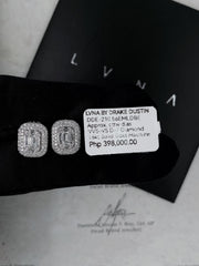 #LVNA2024 | Large Emerald Halo Paved Diamond Earring 18kt