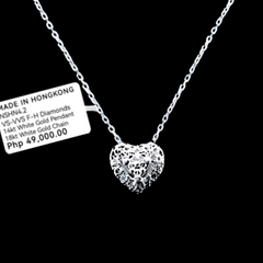 PRICEDROP! | Classic Heart Diamond Necklace 16-18” 18kt Chain
