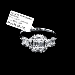 PREORDER | Classic Cushion Baguette Cathedral Diamond Ring 14kt