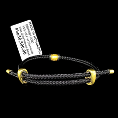 GLD| 24kt Fortune Mantra 黑绳手链