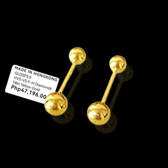 GLD | 18K Golden Ball Screw Lock Earrings
