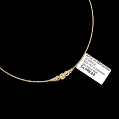 GLD | 18K Golden Omega Beaded Necklace 16”