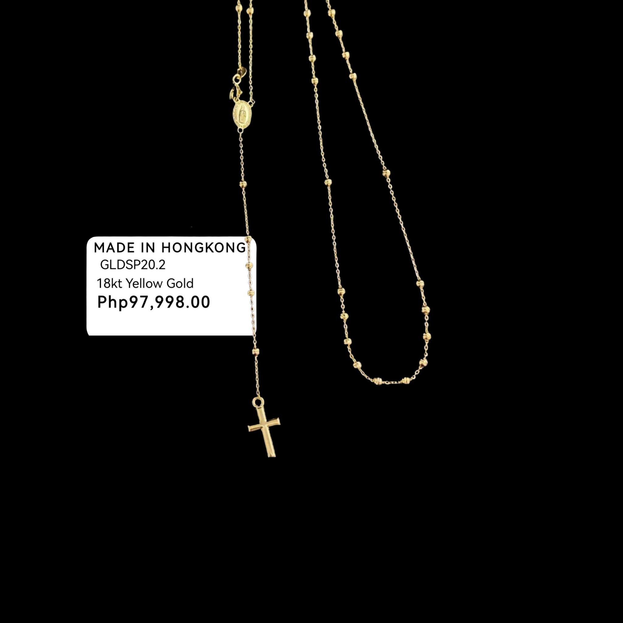 Gold Plate Virgin Mary Rosary Necklace Virgen de Guadalupe Rosario Oro –  Fran & Co. Jewelry Inc.