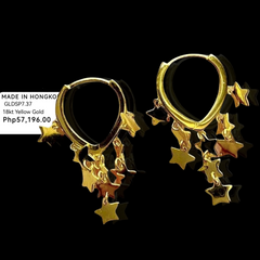 GLD | 18K Golden Star Dangling Earrings