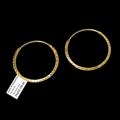 GLD|金色 15 毫米圈形耳环 18kt