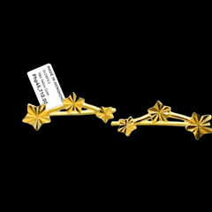 GLD | 18K Golden Triple Star Lightweight Earrings