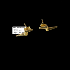 GLD | 18K Golden Lightning Stud Earrings