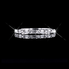 #ThePromise | Made-To-Order |  Alternating Baguette Paved Half Eternity Diamond Ring 14kt