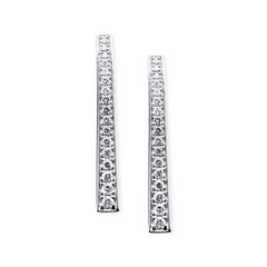 #LoveLVNA | Stick Channel Paved Drop Dangling Diamond Earrings 18kt