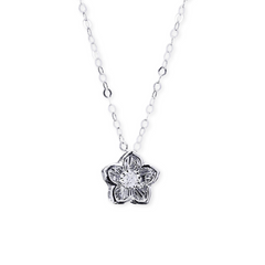 Daily Floral Diamond Necklace 18kt
