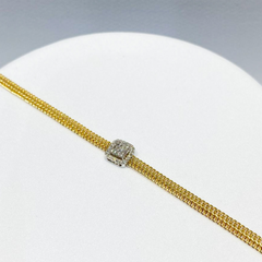#LVNA2024 | Golden Unisex Cushion Diamond Bracelet 18kt