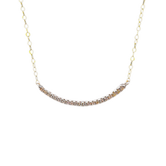 #LoveIVANA | #LoveLVNA | Multi-Tone Smiley Diamond Necklace 14kt