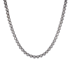1.8cts Half Eternity Tennis Diamond Necklace 14kt