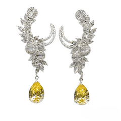 LVNA Signatures™️ The Archives | “Agila” Teardrop Diamond Dangling Earrings 14kt