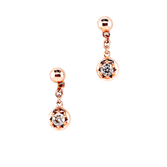 #LoveLVNA | Rose Floral Dangling Diamond Earrings 18kt