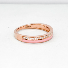 #LoveIVANA | #ThePromise | Rose Eternity Round Pink Enamel Diamond Ring 18kt