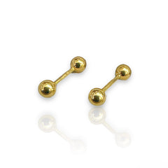 GLD | 18K Golden Ball Lock Earrings