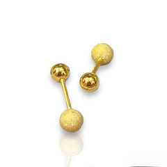 GLD | 18K Golden Steel Ball Earrings