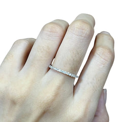 #EternityByLVNA | Round Paved Half Eternity Diamond Ring 14kt