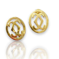 GLD | 18K Golden Round CC Inspired Earrings