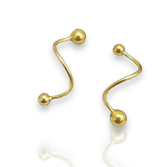 GLD | 18K Golden Spiral Lock Earrings